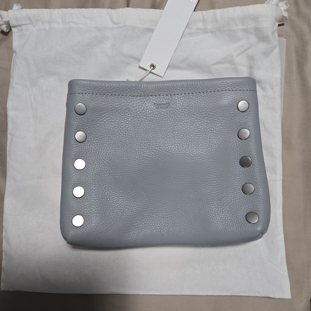 Elegant Gray Leather Women's Bag